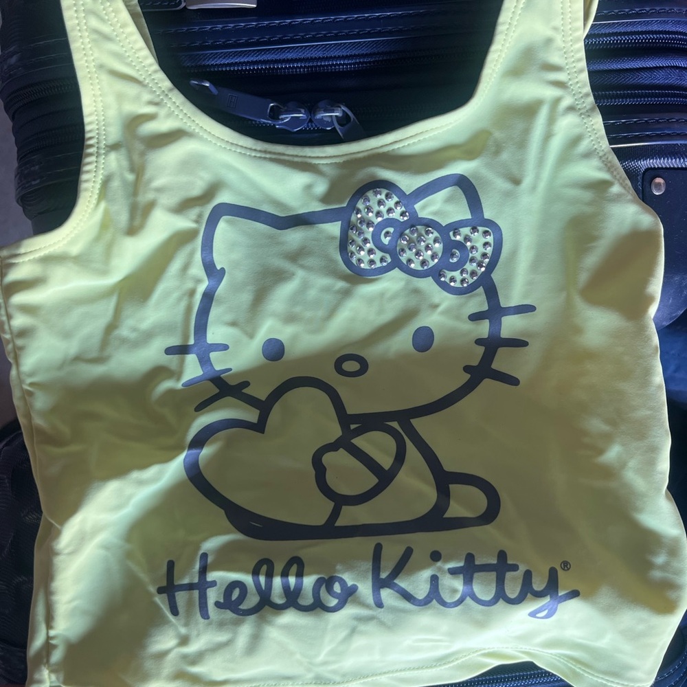 Hello Kitty Yellow Kids Swim Top
